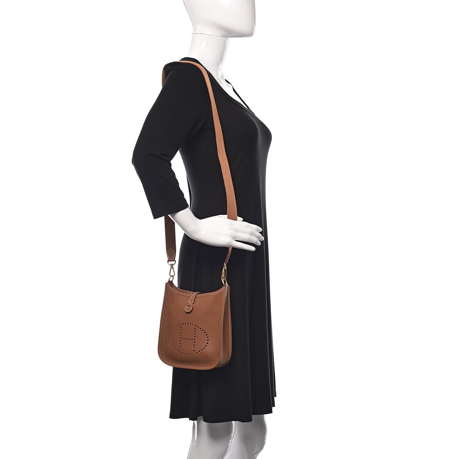 Hermes Taurillon Clemence Evelyne TPM Gold 2 of 9