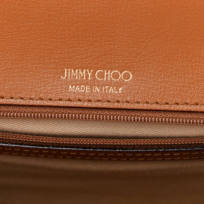 Jimmy Choo Grainy Calfskin Varenne Top Handle Satchel Tan 6 of 9