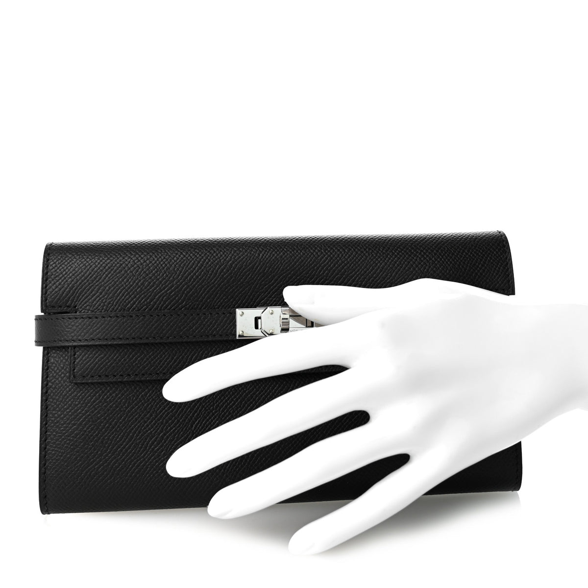 Hermes Epsom Kelly Longue Wallet Black 2 of 10