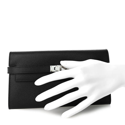 Hermes Epsom Kelly Longue Wallet Black 2 of 10