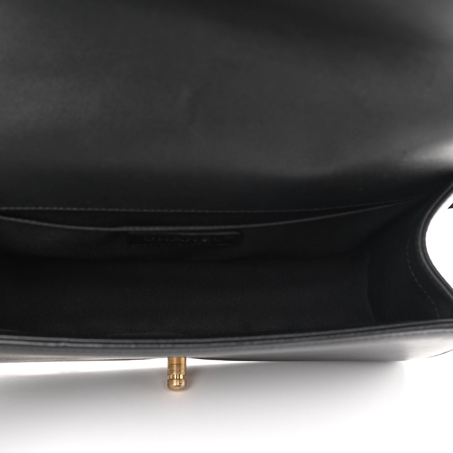 Lambskin Quilted Medium Boy Flap Black