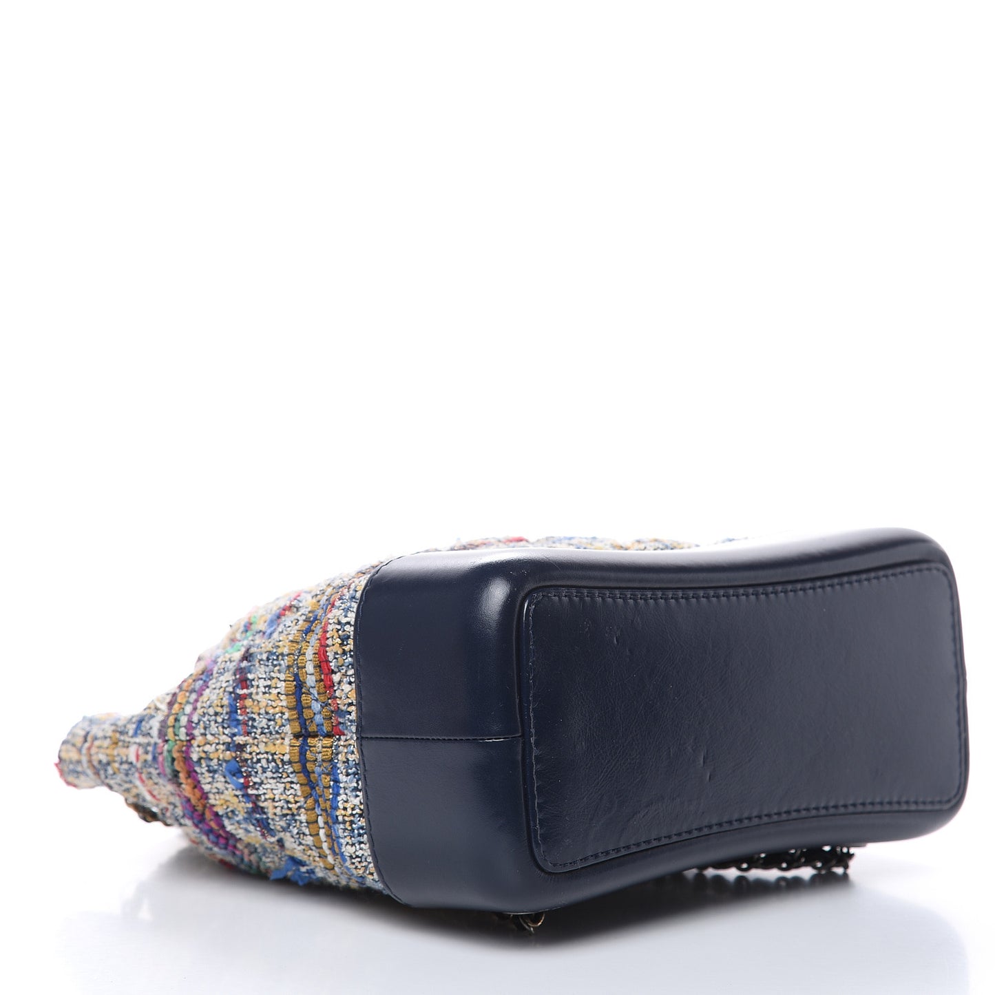 Tweed Calfskin Quilted Gabrielle Backpack Blue Gold Red White