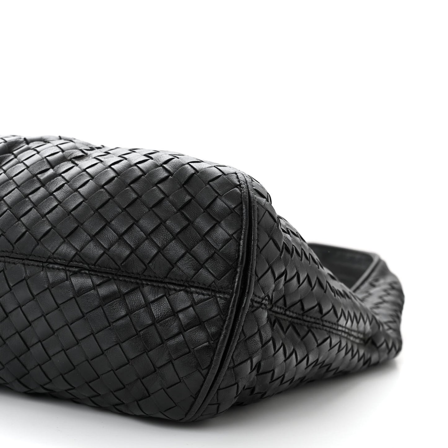 Nappa Intrecciato Ball Hobo Ebano Black
