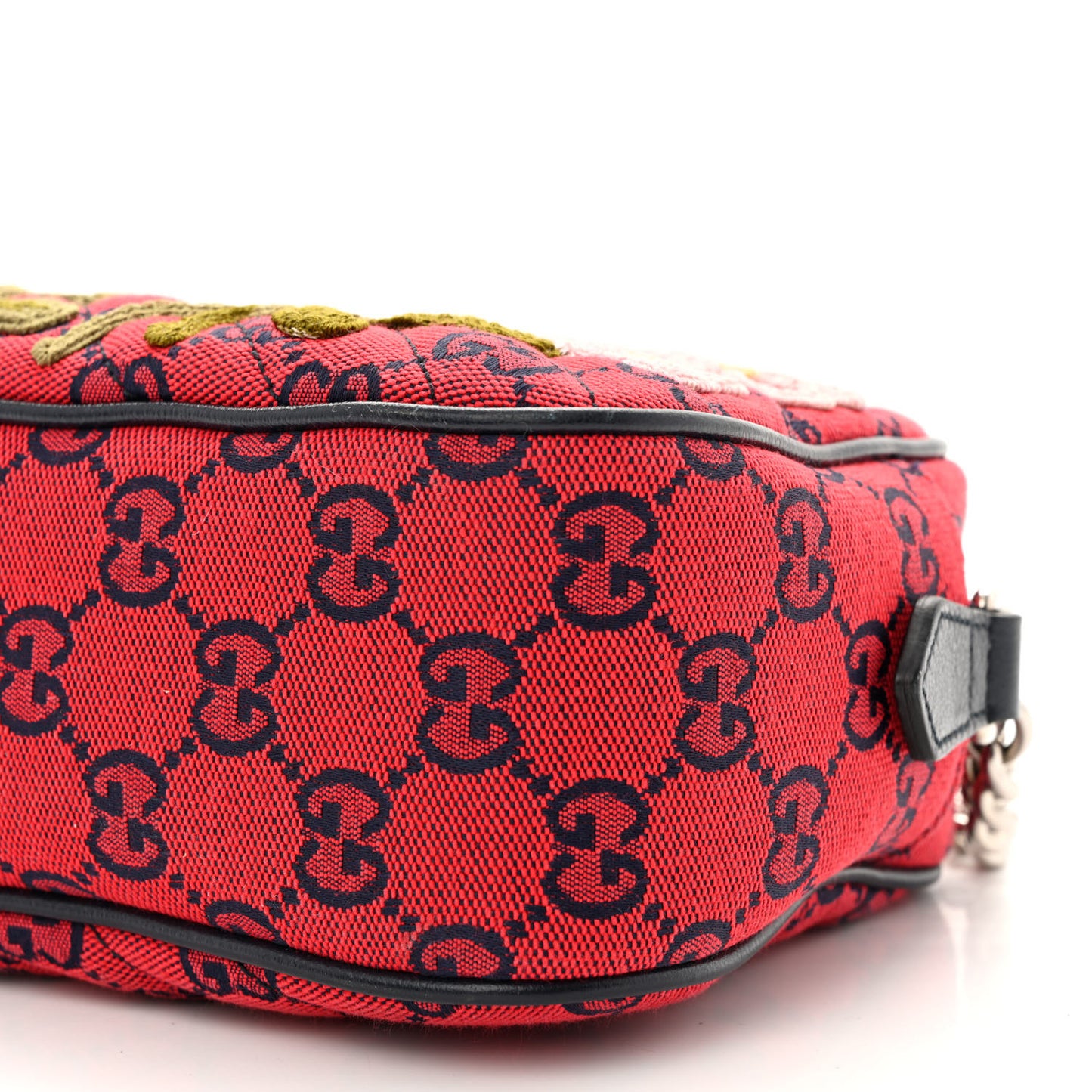 Monogram Multicolor Matelasse Diagonal Floral Embroidered Small GG Marmont Chain Shoulder Bag Red Blue Multicolor