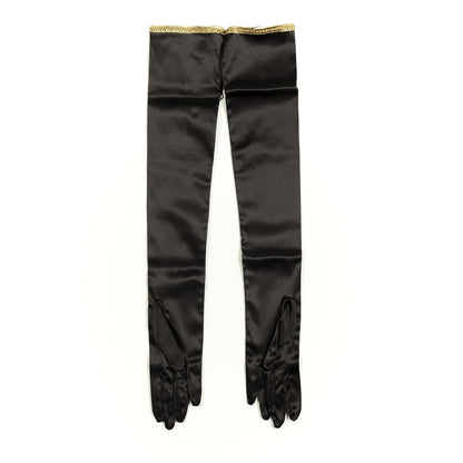 Gucci Satin Stretch Anika Gloves L Black 2 of 4