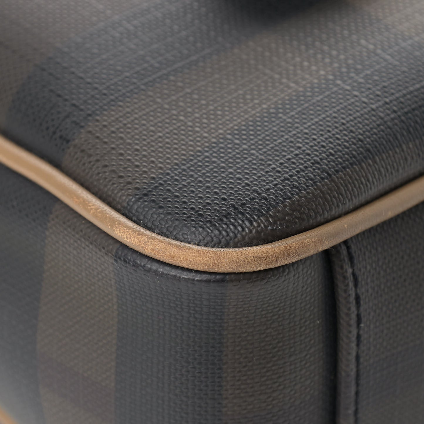 London Smoked Check Large Briefcase Brown