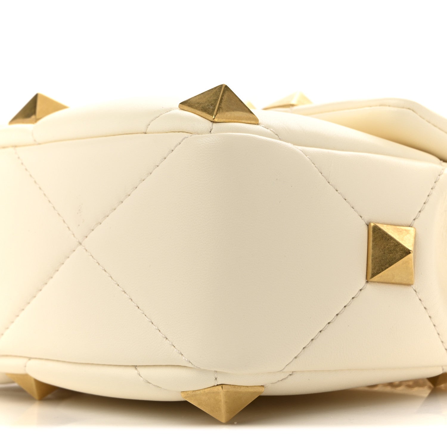 Valentino Garavani Nappa Medium Roman Stud Shoulder Bag Ivory 9 of 11