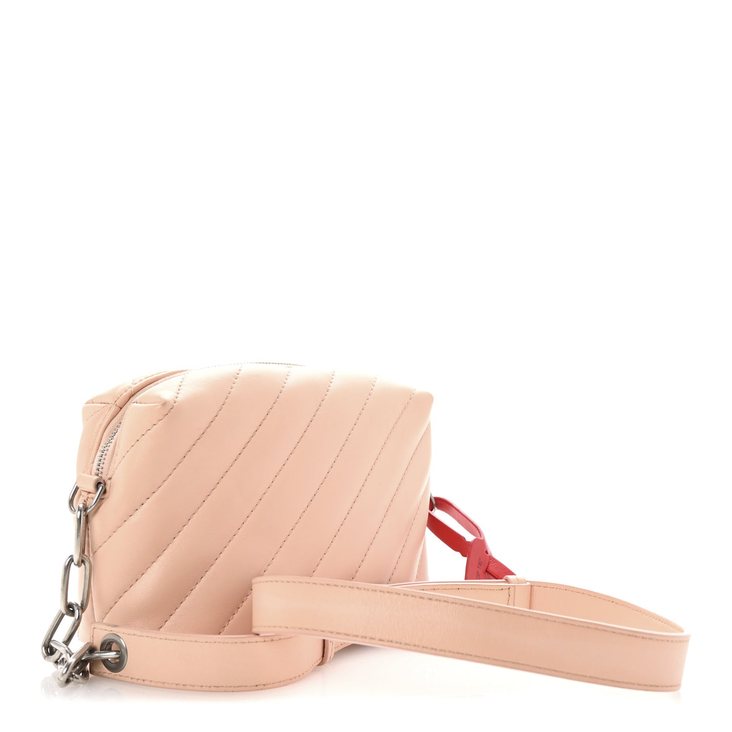 Calfskin Diagonal Quilted Jackhammer Camera Bag Pink