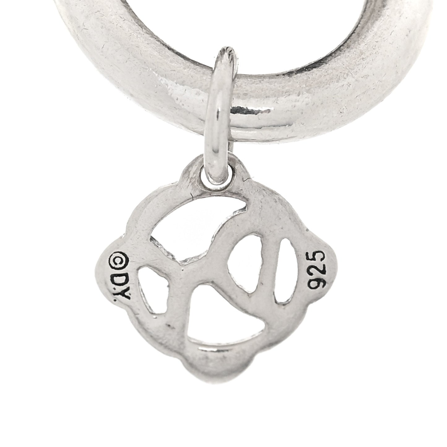 Sterling Silver Ceramic 13mm Large Oval Link Bracelet White