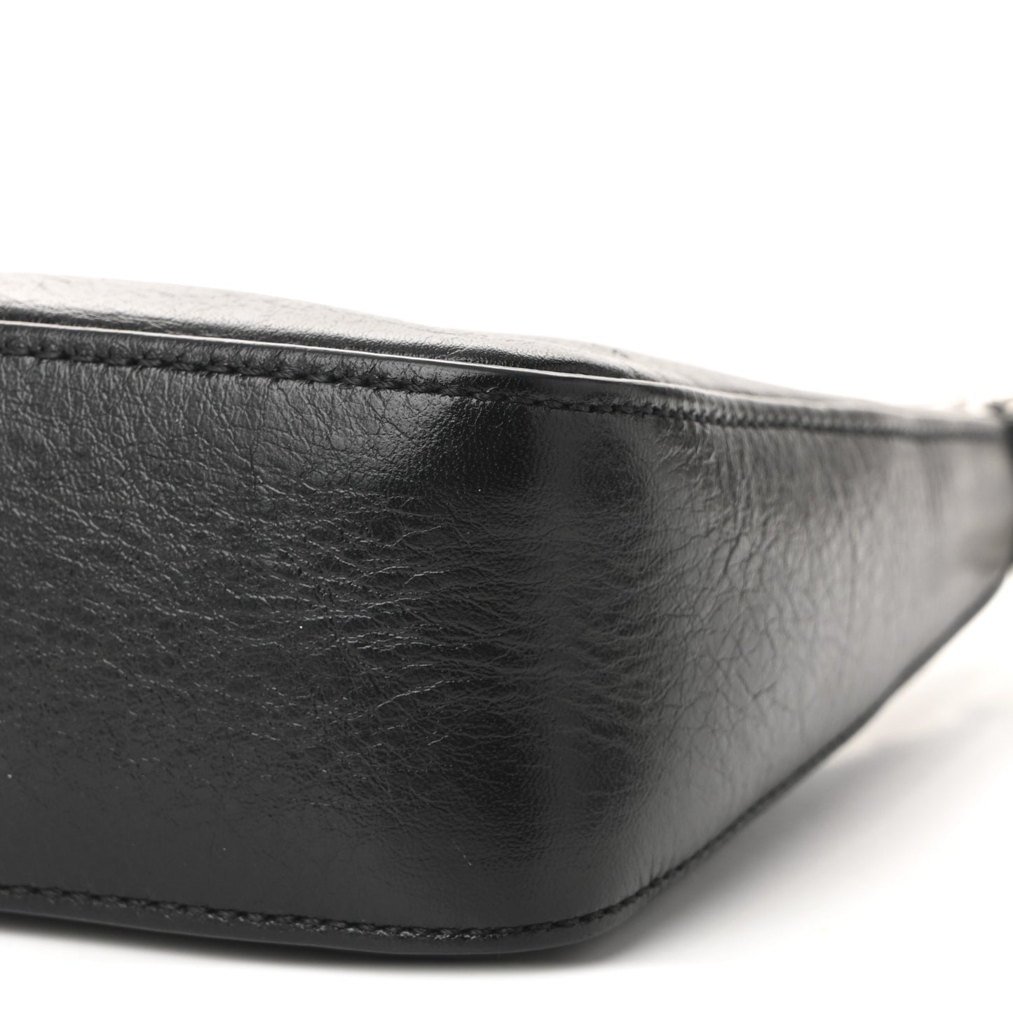 Smooth Calfskin Mini Moon Cut Out Shoulder Bag Black