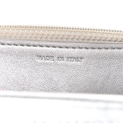 Chanel Metallic Lambskin Quilted Wallet On Chain WOC Silver 6 of 26