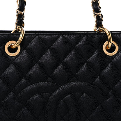 Chanel Caviar Quilted Grand Shopping Tote GST Black 9 of 13