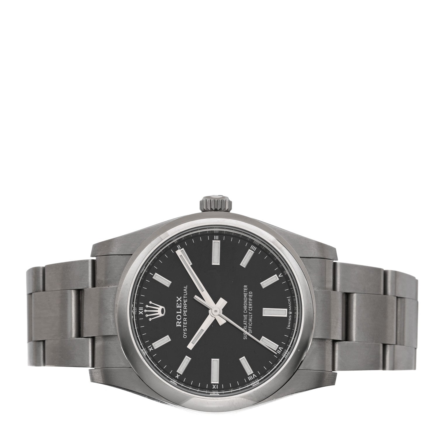 Rolex Stainless Steel 34mm Oyster Perpetual Watch Bright Black 124200 2 of 4