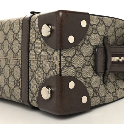 Gucci GG Supreme Monogram Textured Dollar Calfskin Small Detail Tote Beige Ebony New Acero 10 of 10