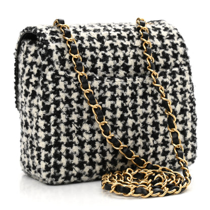 Chanel Tweed Houndstooth Mini Square Flap Black White 2 of 10