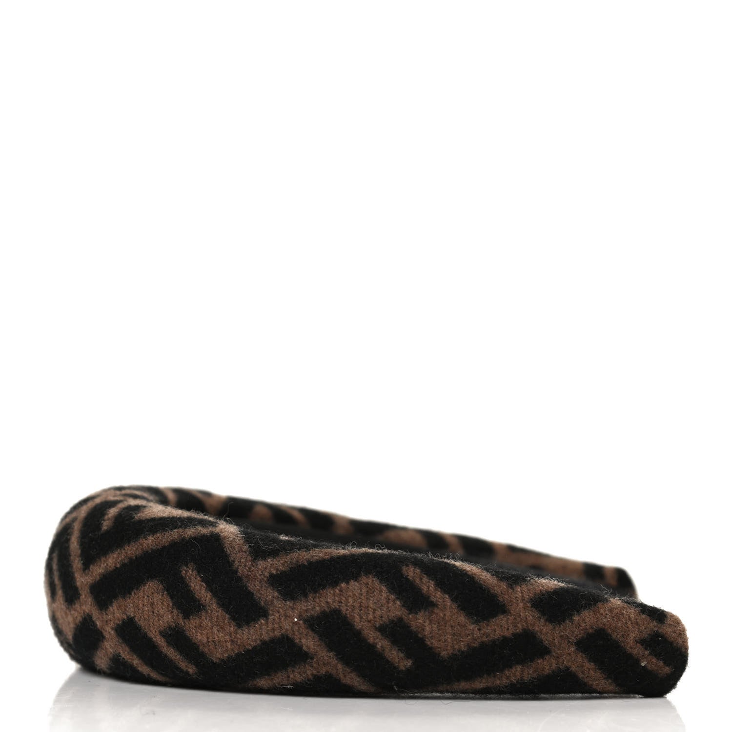 Fendi Wool Cashmere FF Logo Headband Tobacco 8 of 10