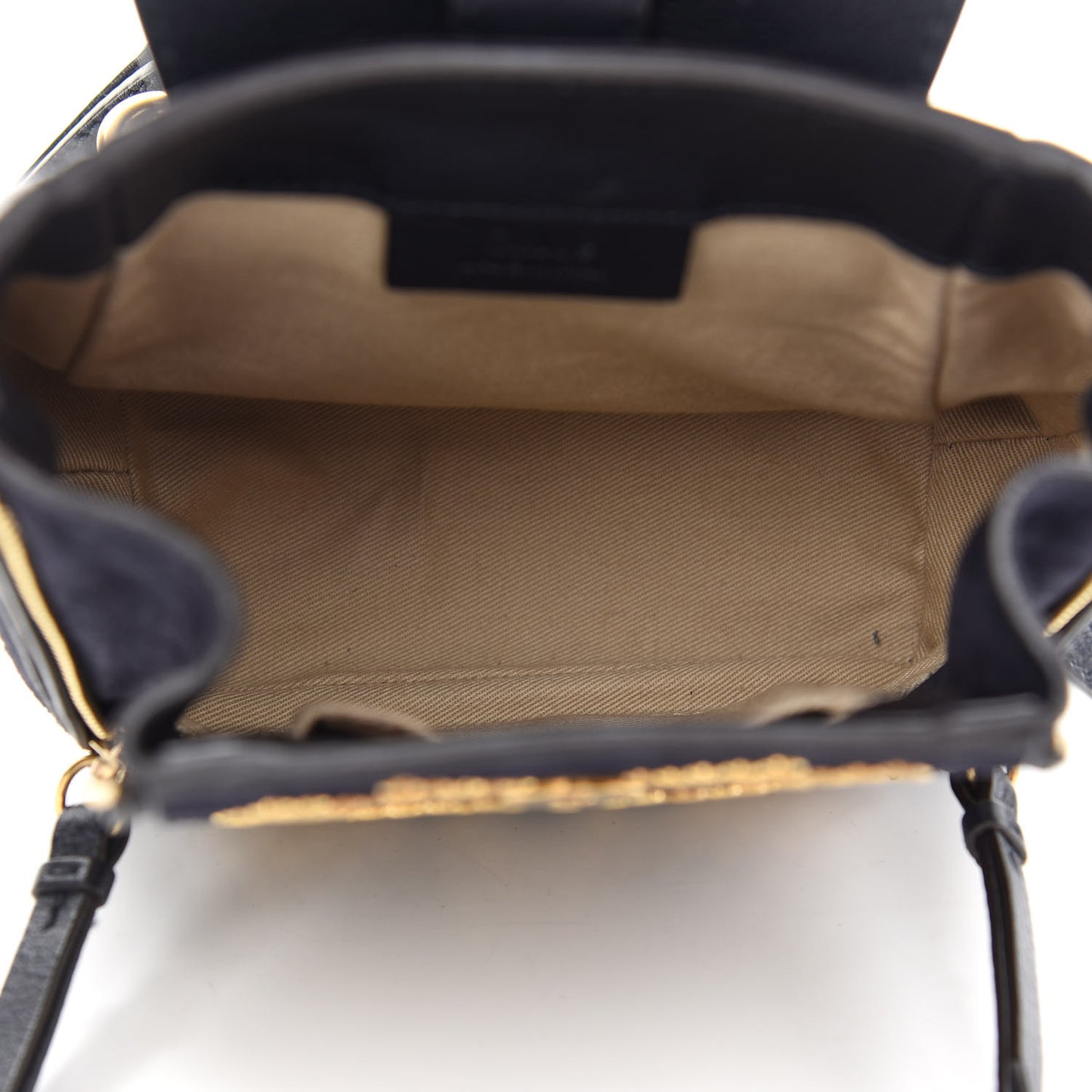 Suede Calfskin Studded Mini Faye Backpack Full Black