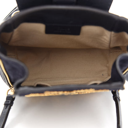 Chloe Suede Calfskin Studded Mini Faye Backpack Full Black 5 of 9