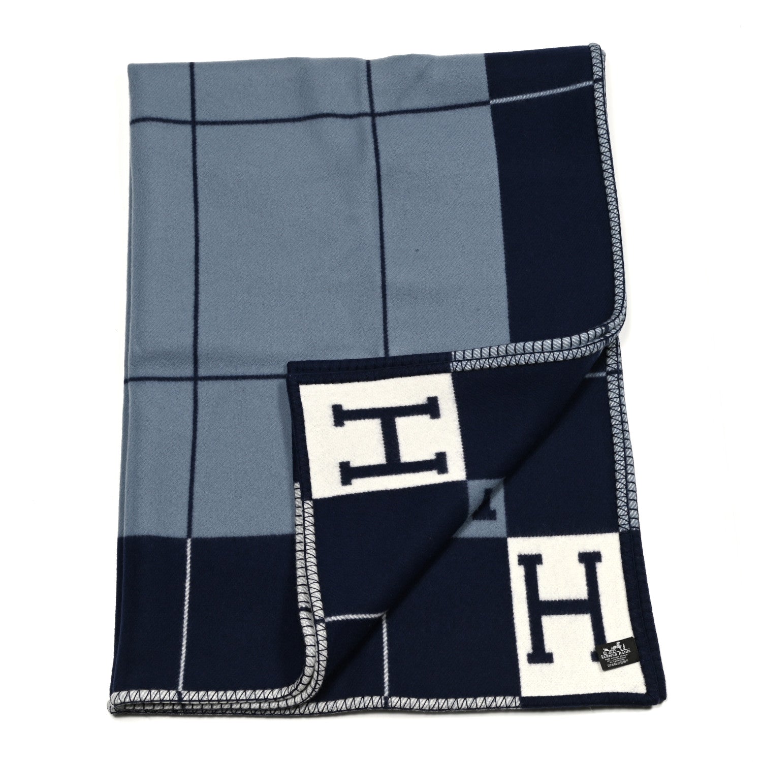 Hermes Wool Cashmere Avalon III Blanket Caban Ecru 2 of 3