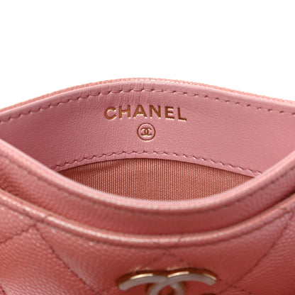 Chanel Iridescent Caviar Quilted Card Holder Rose Pink 5 of 8