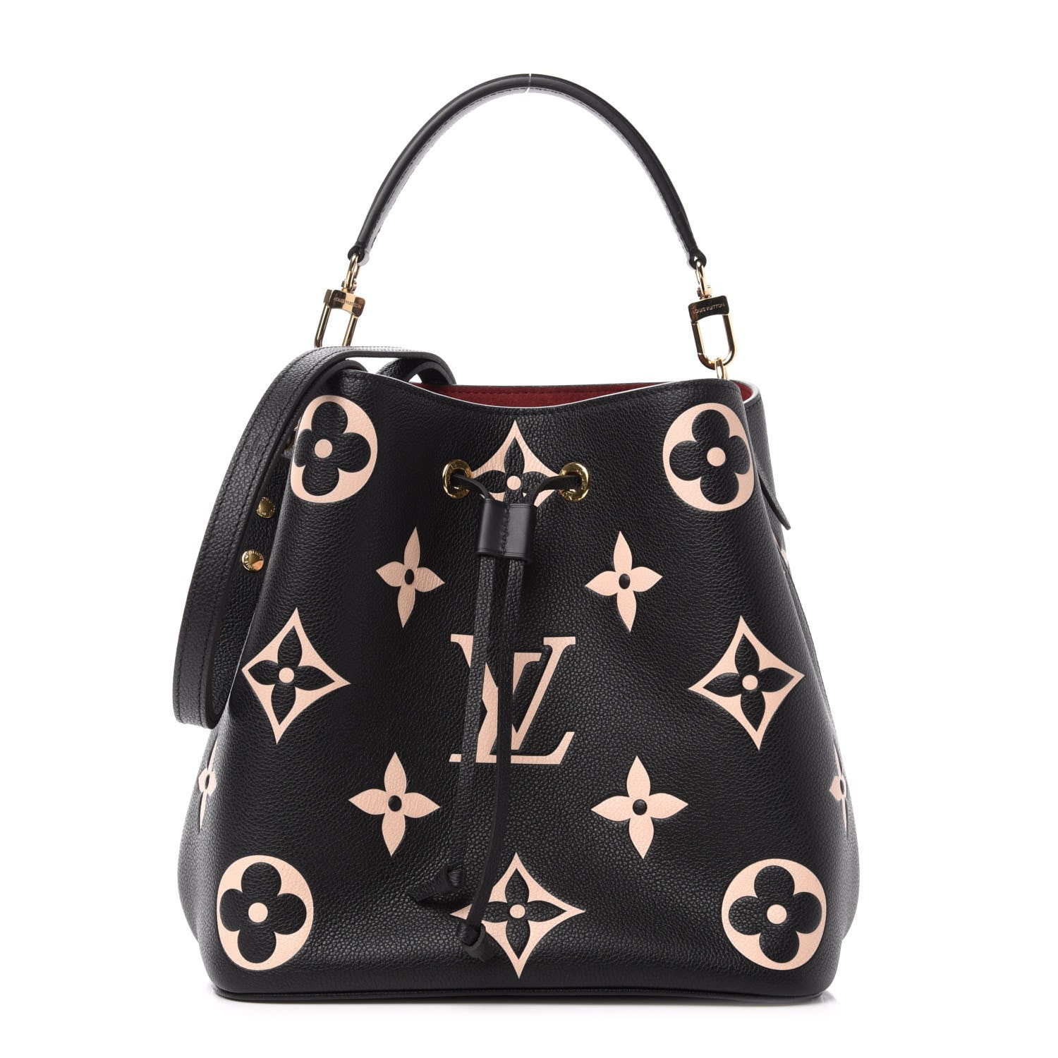 Louis Vuitton Empreinte Monogram Giant Neonoe MM Black Beige 1 of 11