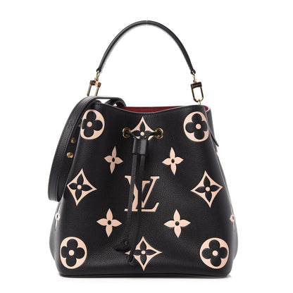 Louis Vuitton Empreinte Monogram Giant Neonoe MM Black Beige 1 of 11