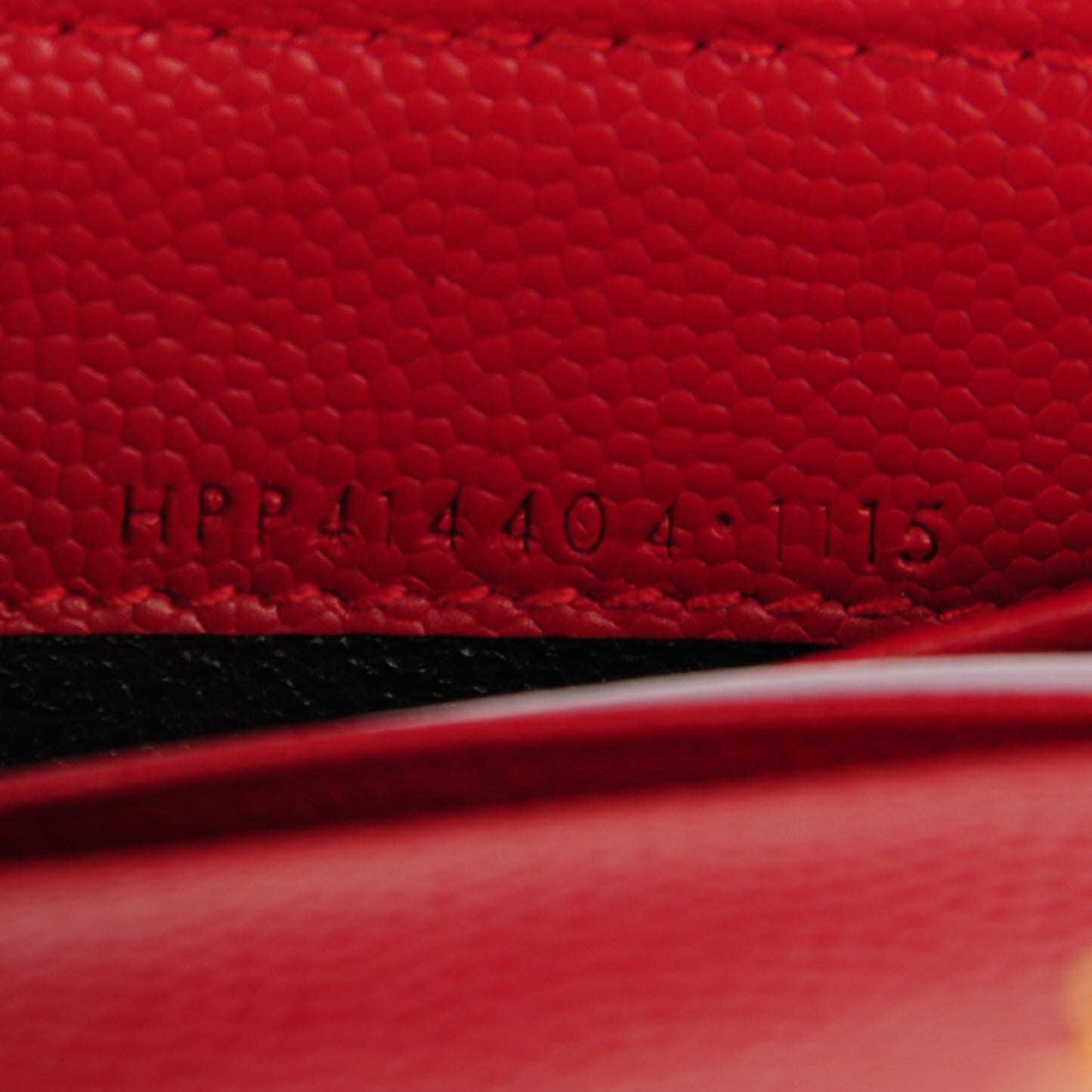 Grain De Poudre Matelasse Chevron Monogram Envelope Wallet Red