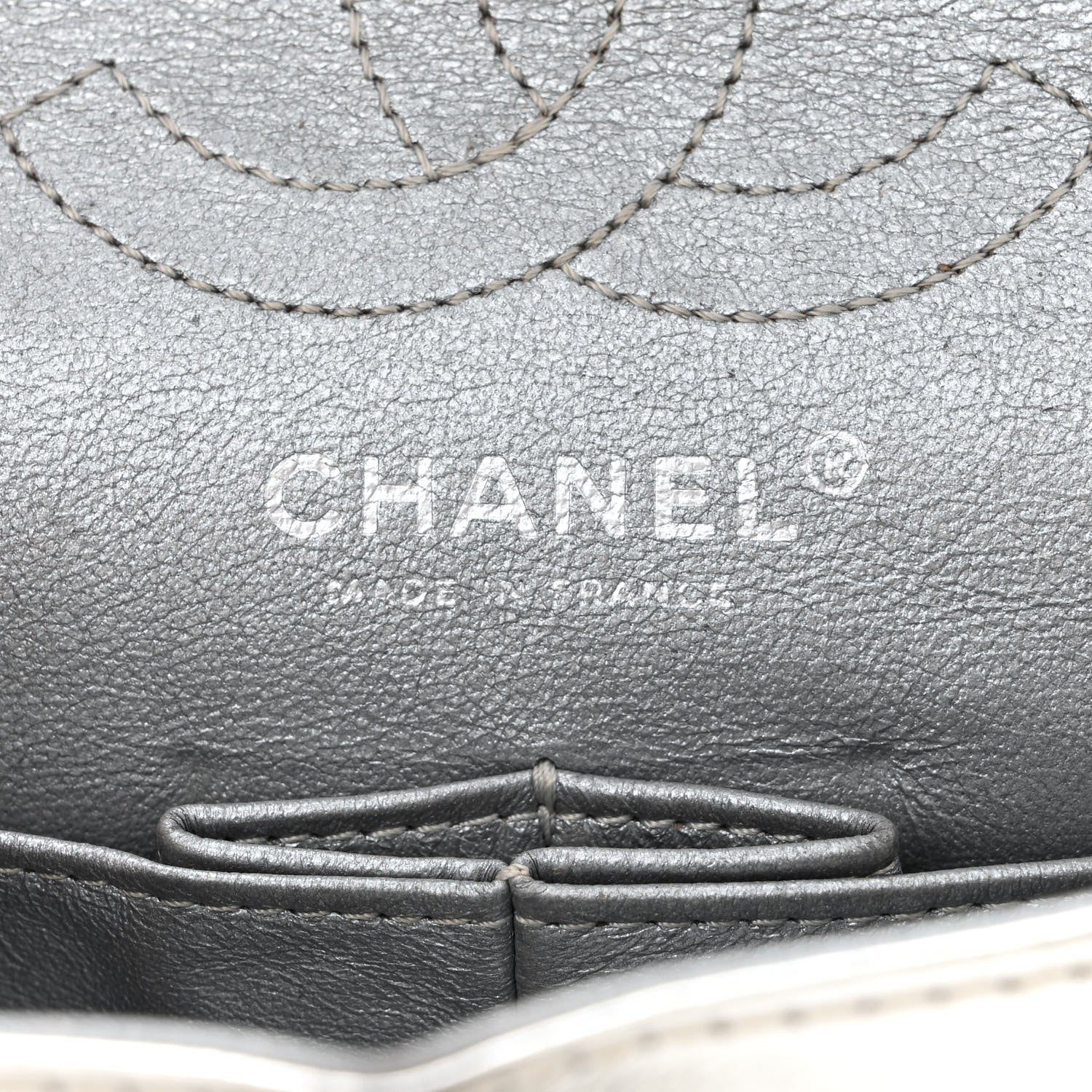 Chanel Metallic Aged Calfskin Quilted 2.55 Reissue 224 Flap Silver 6 of 18
