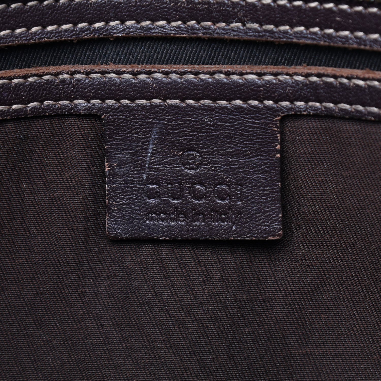 Gucci GG Supreme Monogram Medium Zippered Shopping Tote Dark Brown 9 of 20