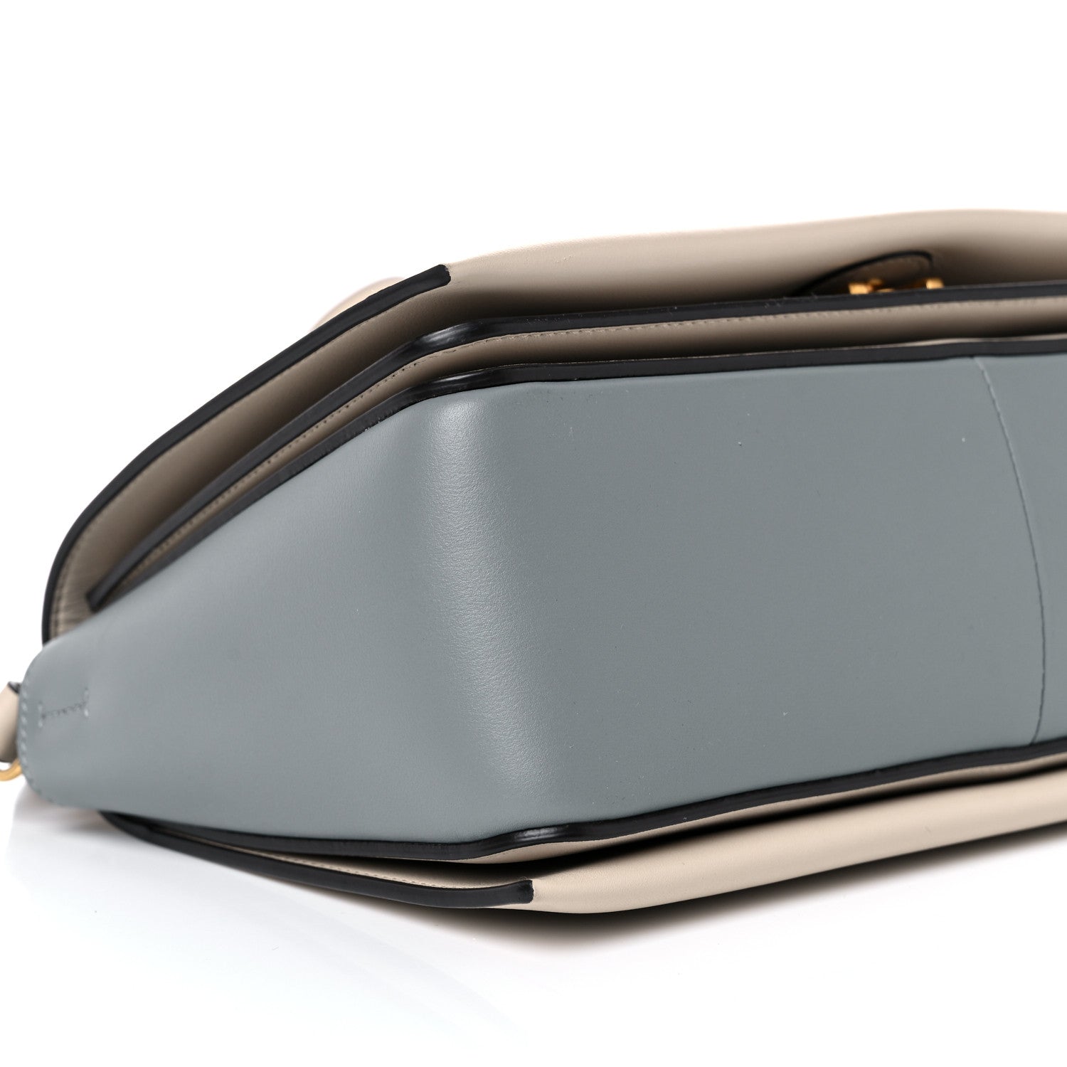Celine Shiny Smooth Calfskin Medium Frame Shoulder Bag Grege Storm 8 of 11