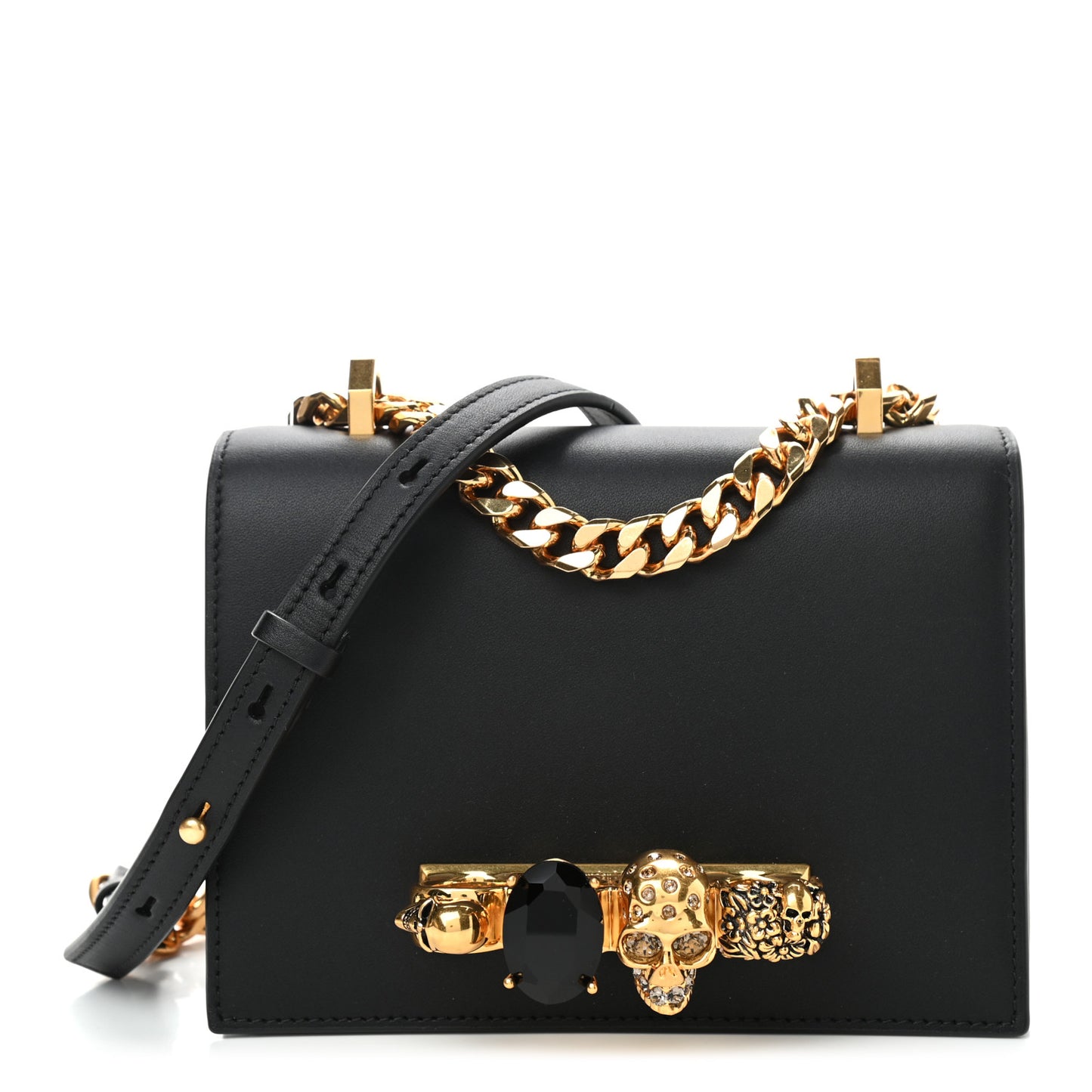 Calfskin Knuckle Crossbody Black