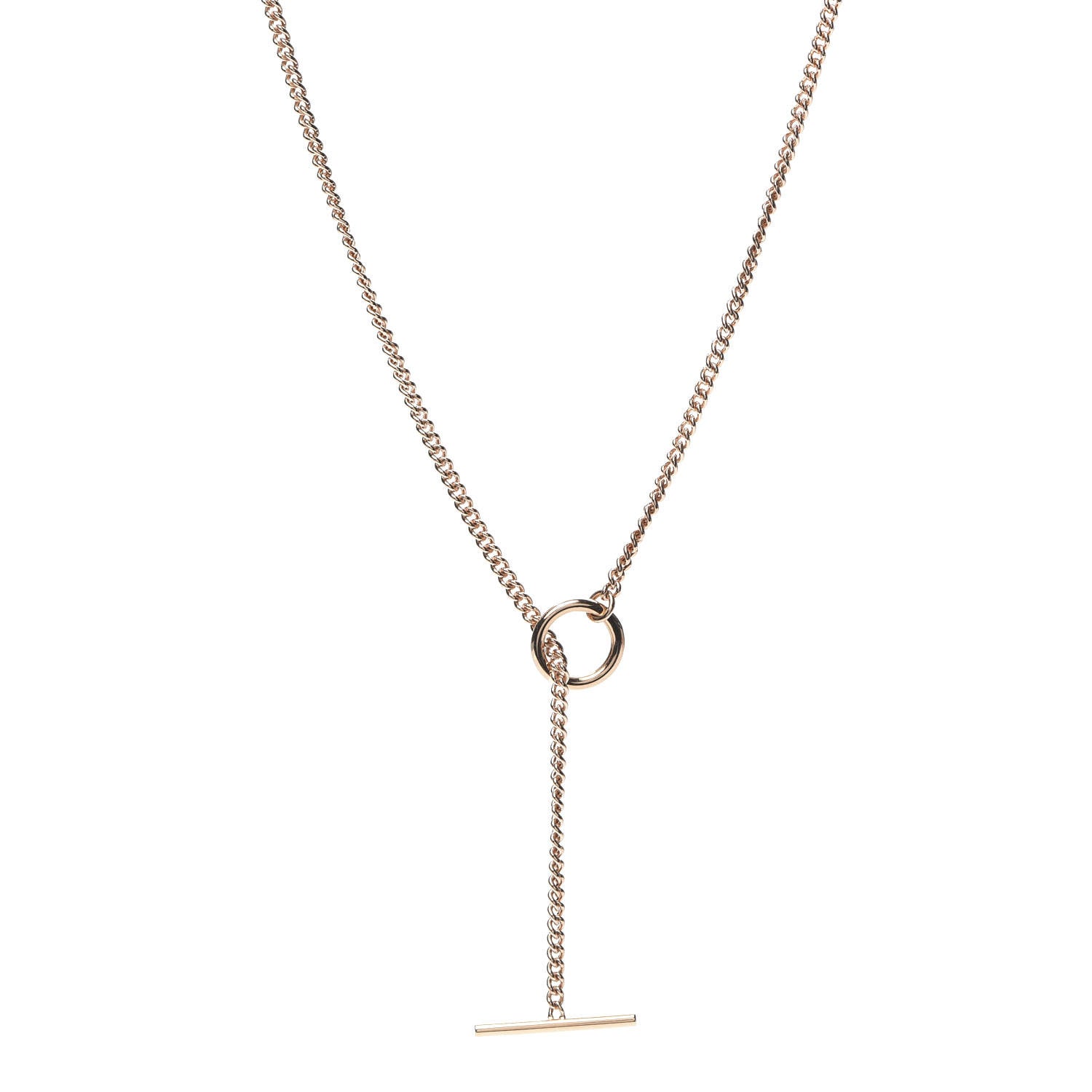 Hermes 18K Rose Gold PM Echappee Necklace ST 1 of 5