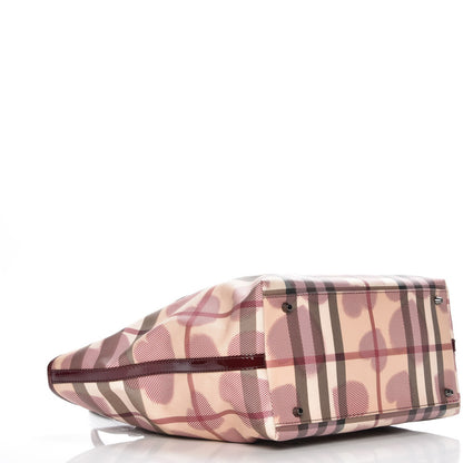 Burberry Nova Check Heart Gracie Diaper Tote Berry Red 4 of 8