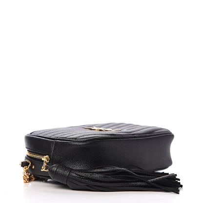 Saint Laurent Grain De Poudre Matelasse Monogram Mini Lou Camera Bag Black 3 of 10
