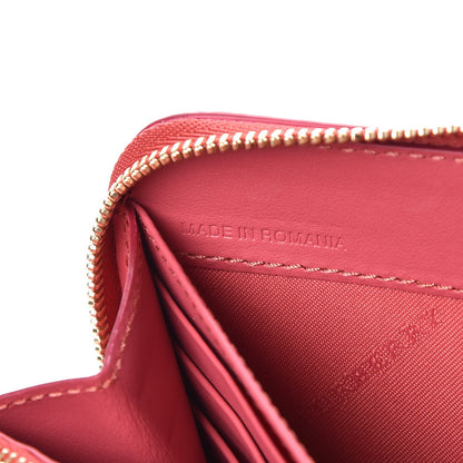 Burberry Haymarket Check Floral Print Zip Around Wallet Plum Pink Pewter Blue 6 of 7