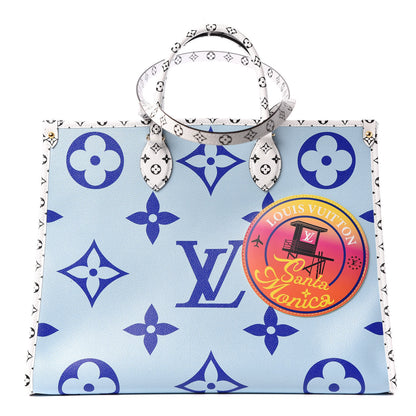 Louis Vuitton Monogram Giant Santa Monica Onthego Blue 1 of 12