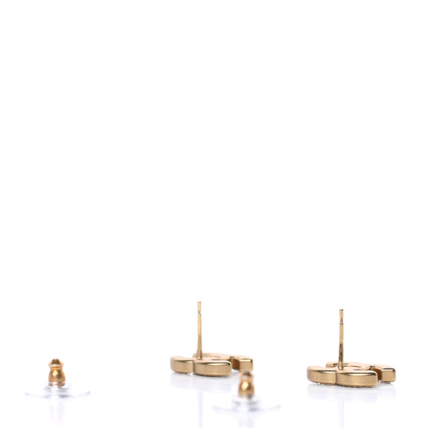 Chanel Crystal CC Earrings Gold 3 of 5