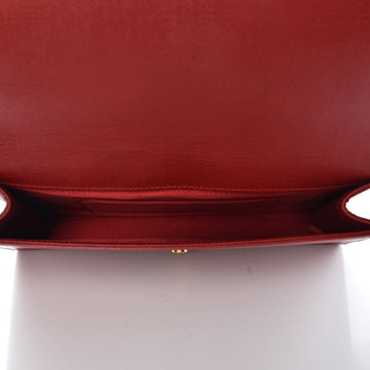 Saint Laurent Textured Calfskin Classic Y Ligne Clutch Red 5 of 6