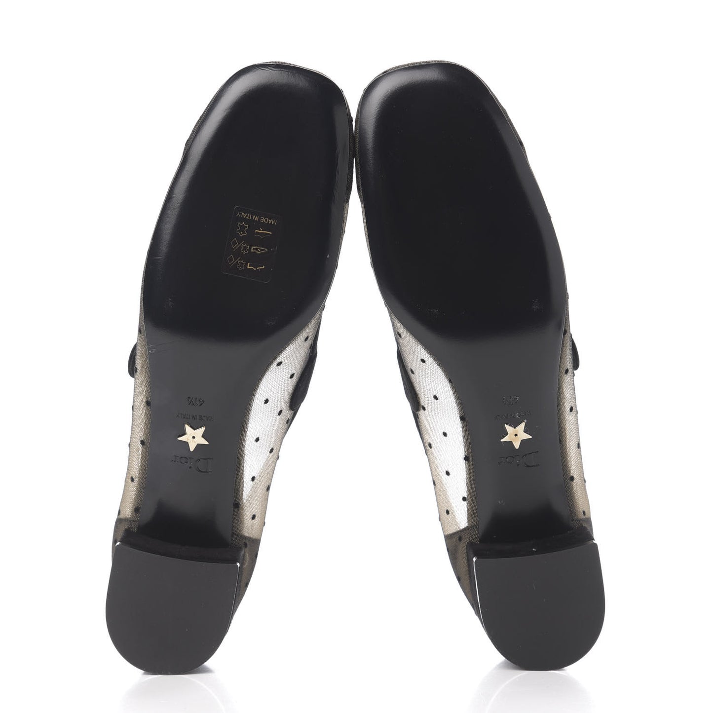 Mesh Plumetis Suede Baby-D Ballet Pumps 41.5 Black
