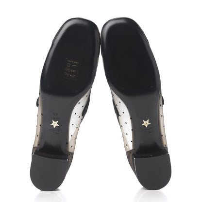 Christian Dior Mesh Plumetis Suede Baby-D Ballet Pumps 41.5 Black 5 of 9
