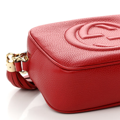 Gucci Pebbled Calfskin Small Soho Disco Bag Tabasco Red 9 of 11