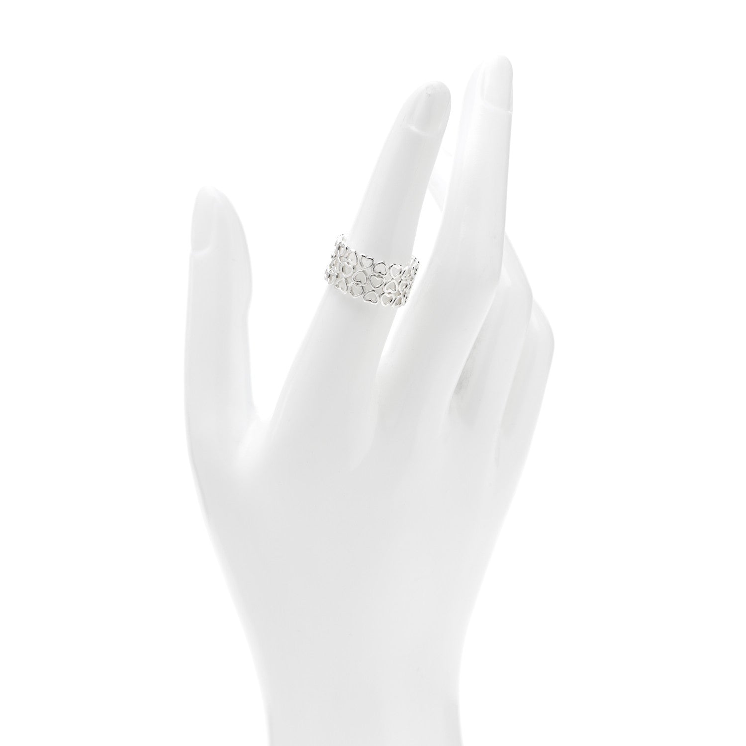 Tiffany Sterling Silver Paloma Picasso Crown of Heart Band Ring 54 6.75 2 of 5