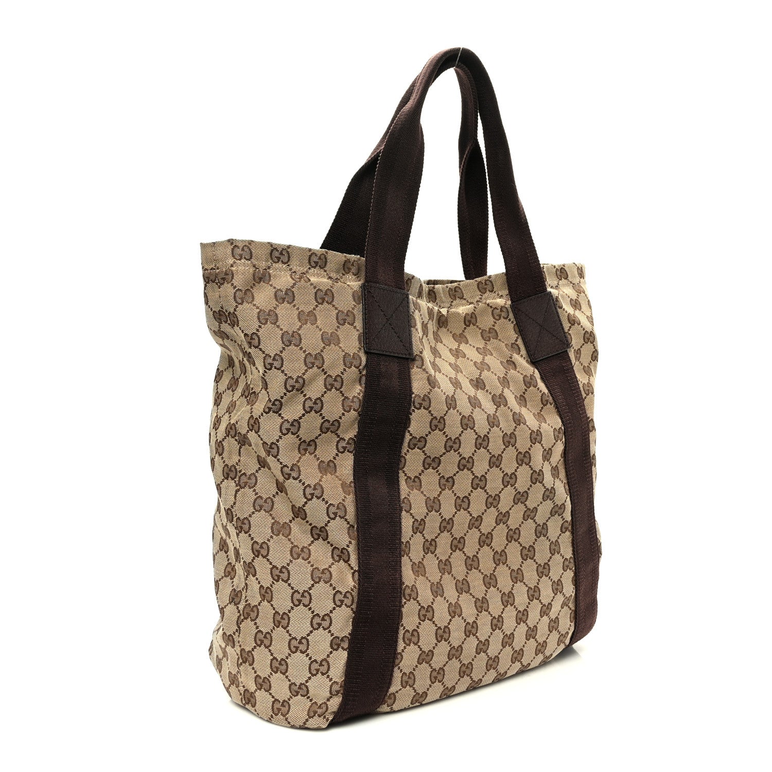 Gucci GG Monogram Medium Handle Vertical Tote Bag Dark Brown 3 of 10
