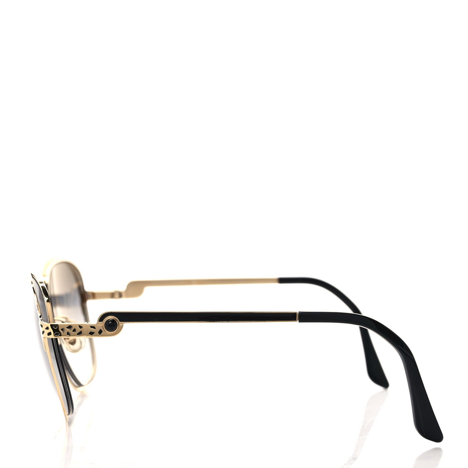 Cartier Panthere De Cartier Sunglasses Gold Black 3 of 8