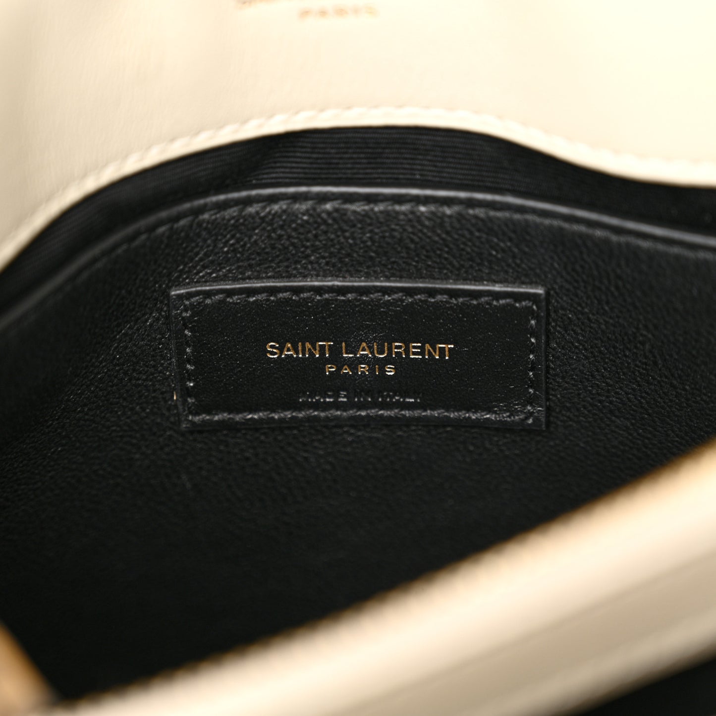 Calfskin Y Quilted Monogram Small Loulou Chain Satchel Crema Soft
