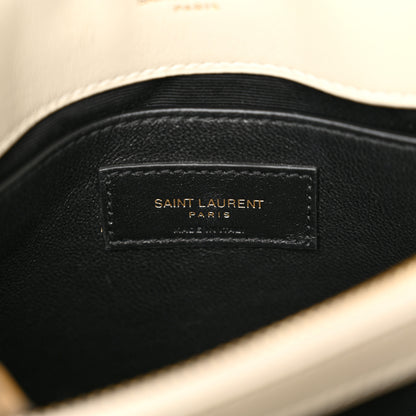Saint Laurent Calfskin Y Quilted Monogram Small Loulou Chain Satchel Crema Soft 6 of 11