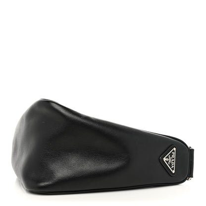 Prada Grace Lux Triangle Shoulder Bag Black 7 of 11