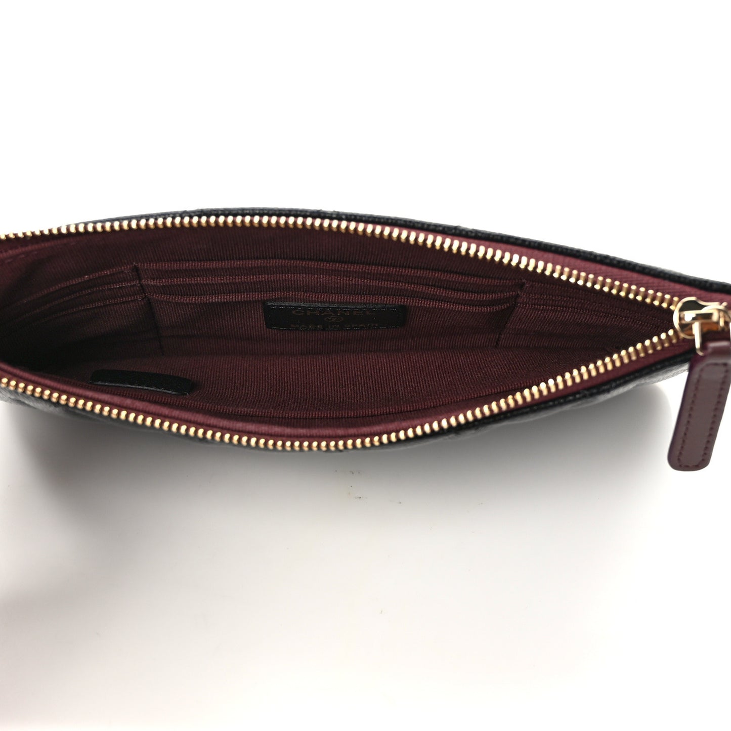 Caviar Quilted Cosmetic Case Black