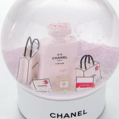 Chanel Glass N°5 Perfume Bottle Snow Globe Pink 5 of 6