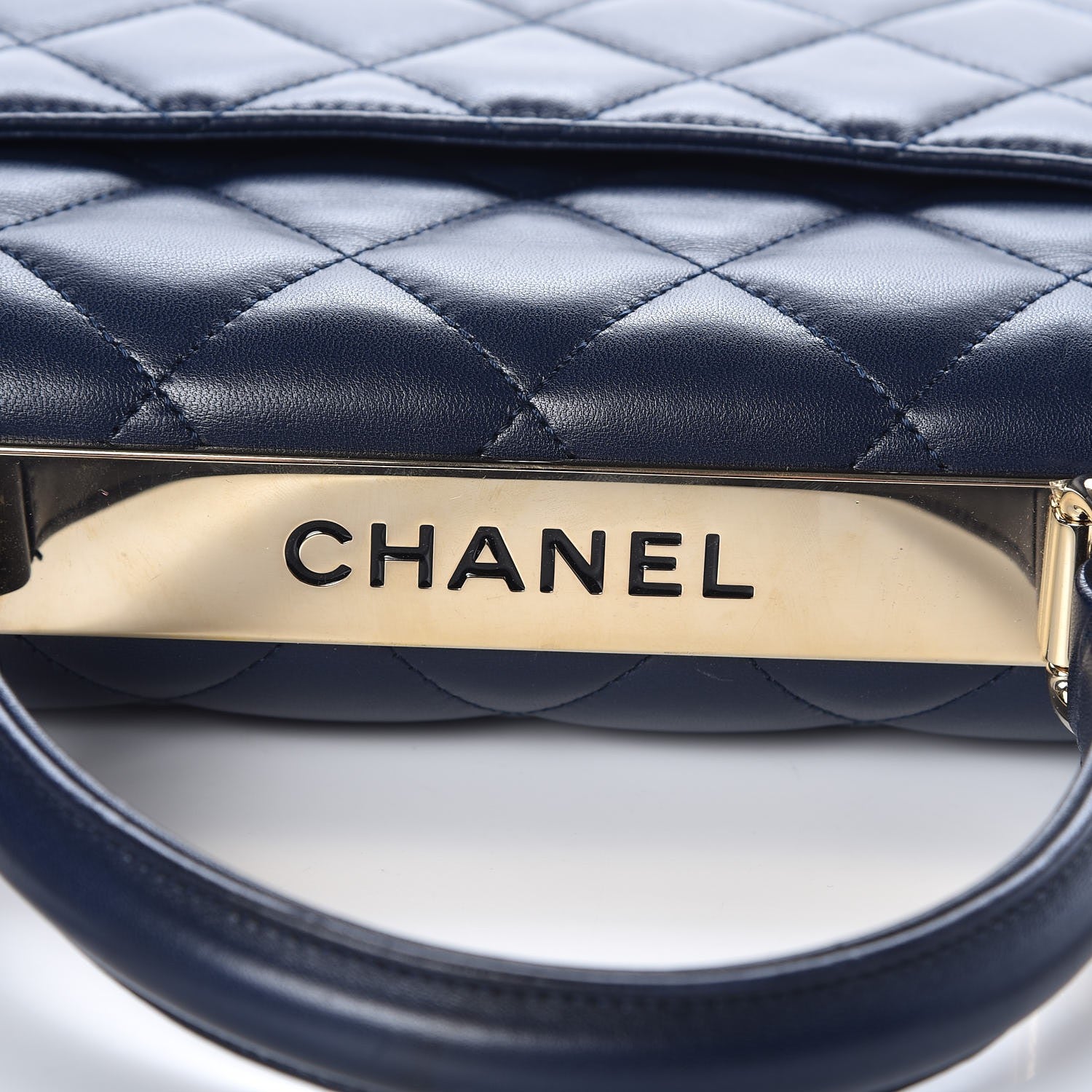 Chanel Lambskin Quilted Medium Trendy CC Flap Dual Handle Bag Navy Blue 13 of 13